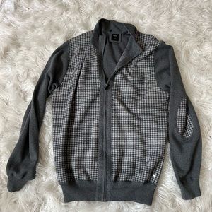 Hugo boss tailored fit zip cardigan
